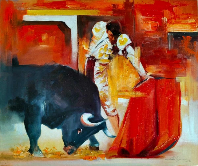 Painting for sale online - Bullfight