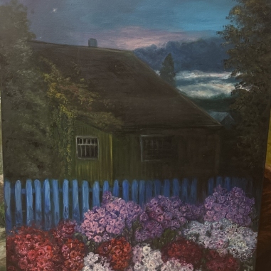 Painting for sale online - Phloxes at the dacha