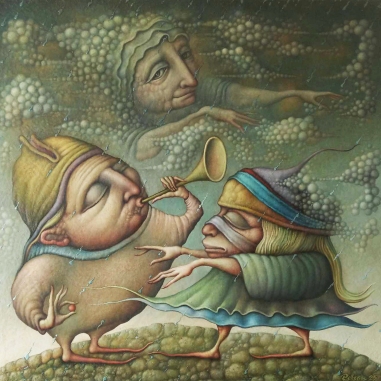 Painting for sale online - Learning to dance to the tune of a pipe