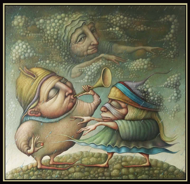 Painting for sale online - Learning to dance to the tune of a pipe