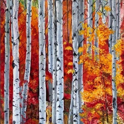 Painting for sale online - Birches