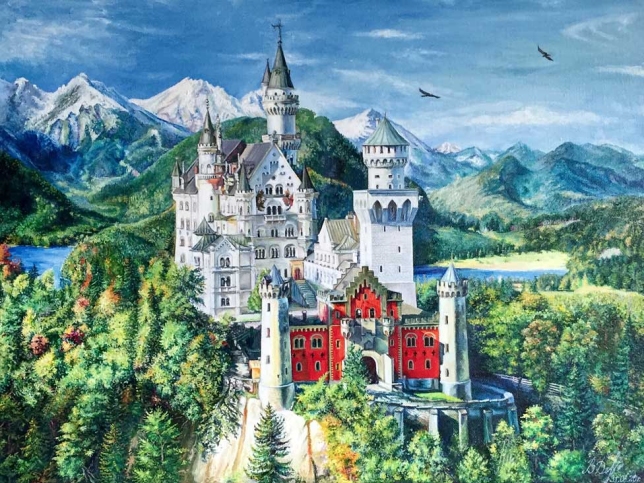 Painting for sale online - Neuschwanstein Castle
