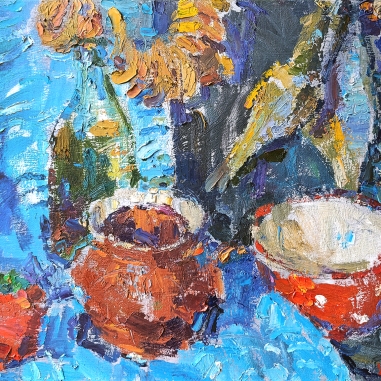 Painting for sale online - Still life with dried fish