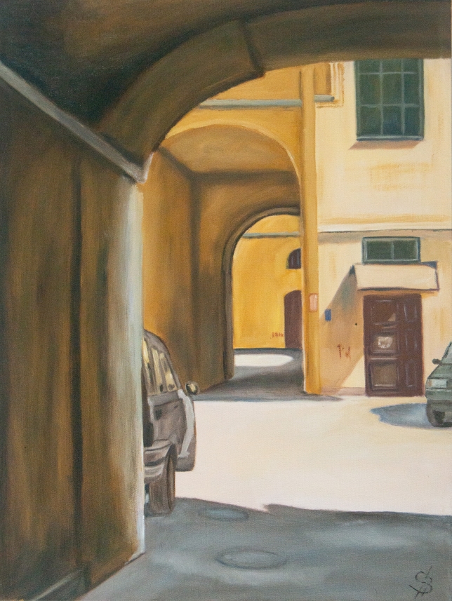 Painting for sale online - St Petersburg courtyard