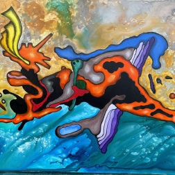 Painting for sale online - Lying on the sea sand