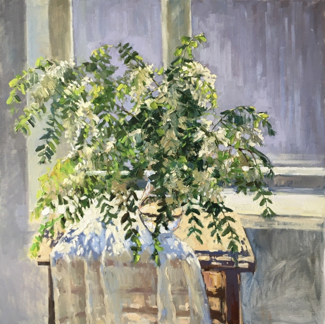 Painting for sale online - A BOUQUET OF WHITE ACACI