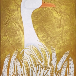 Painting for sale online - Goose in the ears of wheat