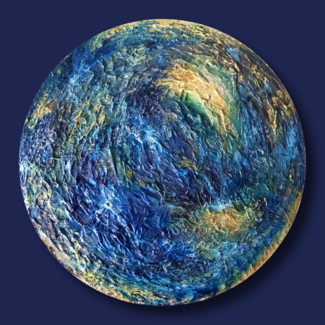 Painting for sale online - Round textured planet Mercury