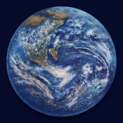 Painting for sale online - Round abstract planet Earth