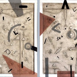 Painting for sale online - Omega Park Diptych