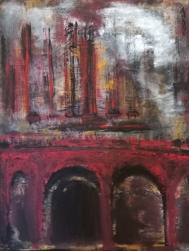 Painting for sale online - Fog in the city