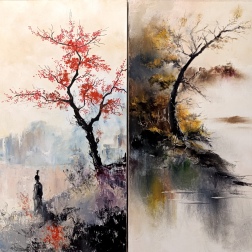 Painting for sale online - The Southeastern diptych (2 artworks)