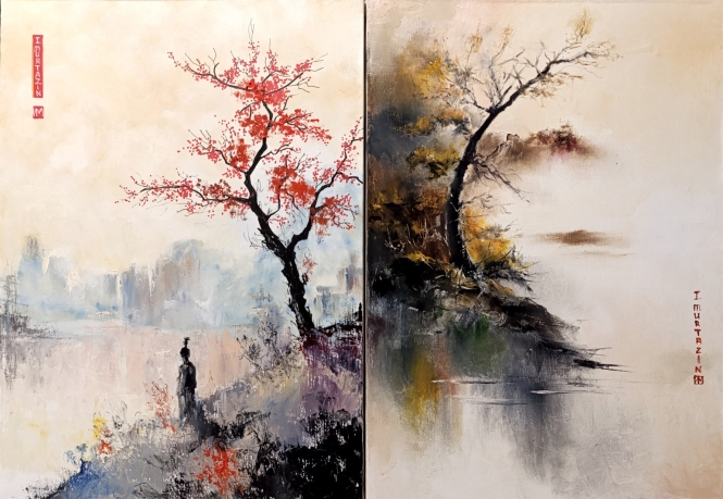 Painting for sale online - The Southeastern diptych (2 artworks)