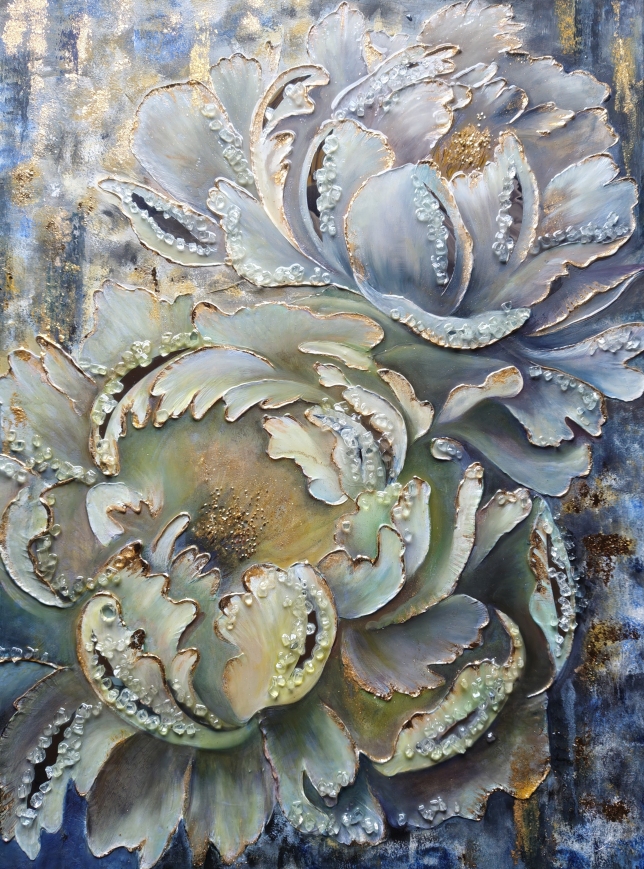 Painting for sale online - Crystal peonies