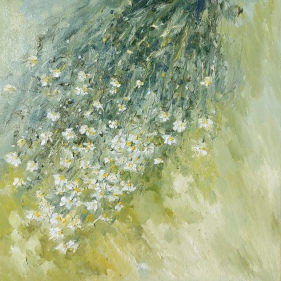 Painting for sale online - A bouquet of daisies