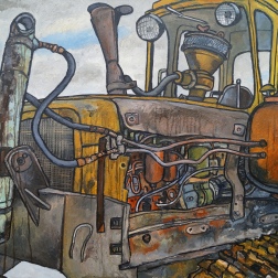Painting for sale online - Bulldozer DT-75