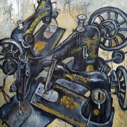 Painting for sale online - Singer, Gosshveymashina, PMZ
