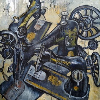 Painting for sale online - Singer, Gosshveymashina, PMZ