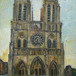 Painting for sale online - Paris, Notre Dame, France