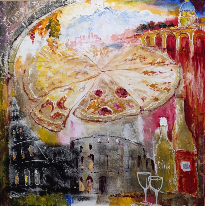 Painting for sale online - Ti amo Italia