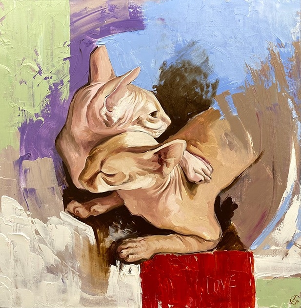 Painting for sale online - Lovea minute before the fight