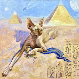 Painting for sale online - Marfushenka Dushenka tramples the symbols of the pharaohs power