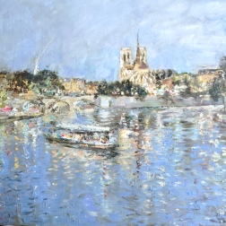Painting for sale online - Paris Evening
