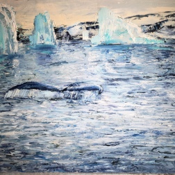 Painting for sale online - Whale Antarctica