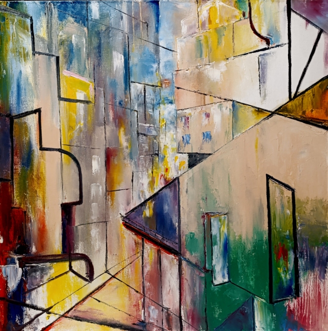 Painting for sale online - Urban fish