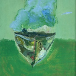 Painting for sale online - Green boat