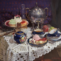 Painting for sale online - Dulevo porcelain and sweets