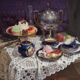 Painting for sale online - Dulevo porcelain and sweets