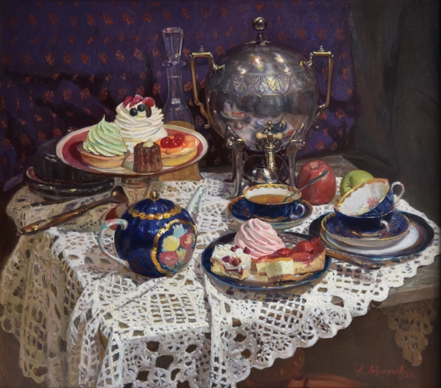 Painting for sale online - Dulevo porcelain and sweets