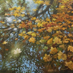 Painting for sale online - Autumn on the water