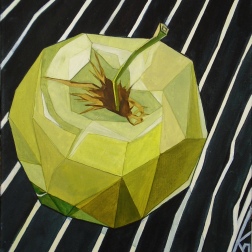 Painting for sale online - An apple and a striped T-shirt