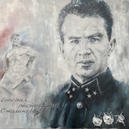 Painting for sale online - General V I Chuikov, who defended Stalingrad