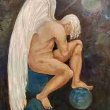 Painting for sale online - Tired Angel