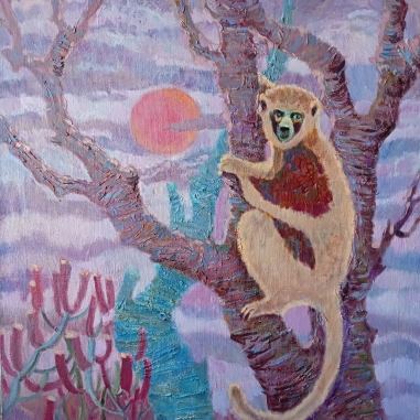 Painting for sale online - Sifaka Coquerel