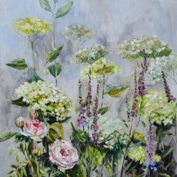 Painting for sale online - Hydrangeas in the garden