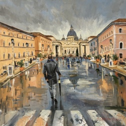 Painting for sale online - RAINY VATICAN