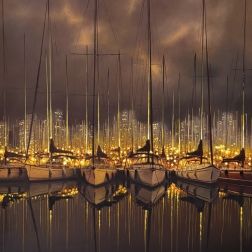 Painting for sale online - Evening marina
