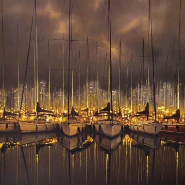 Painting for sale online - Evening marina