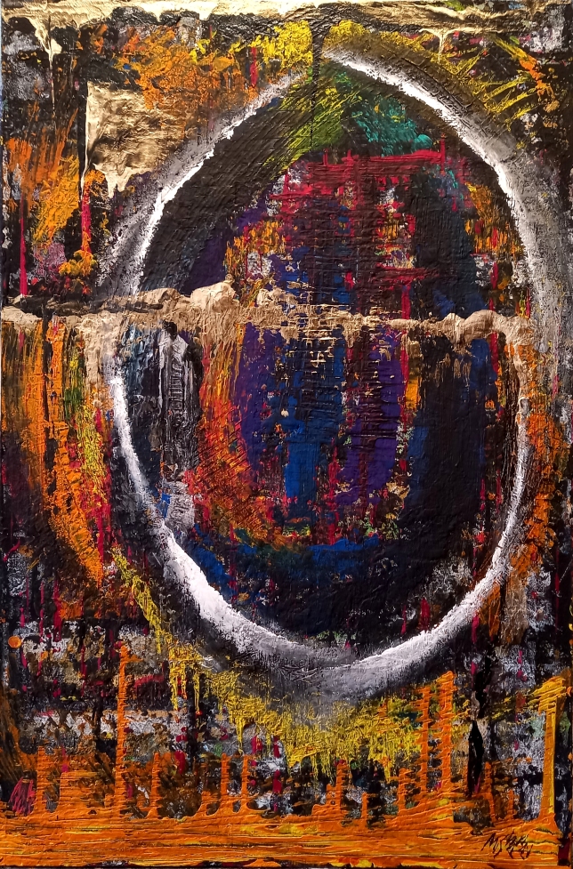 Painting for sale online - Cross and oval