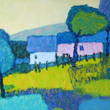 Painting for sale online - Two houses