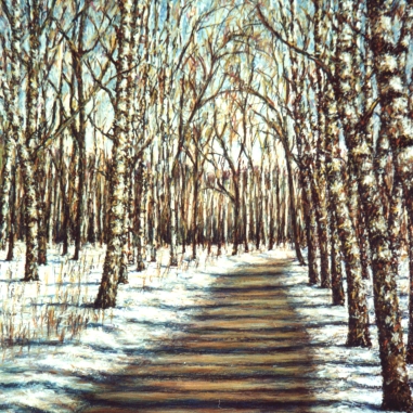 Painting for sale online - Moscow Spring Day in Sokolniki (Moscow Series)