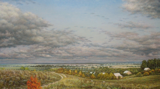 Painting for sale online - Over the Oka Ozeritsy Dedicated to Vasily Polenov 