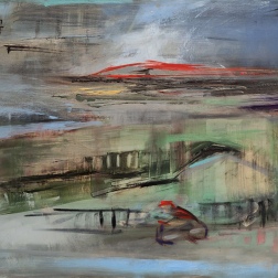 Painting for sale online - Embankment of the Yauza in Moscow