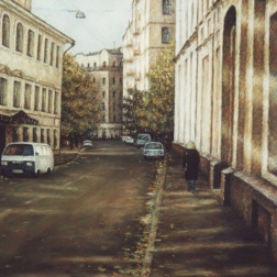 Painting for sale online - Malaia Bronnaia street   (Moscow Series)