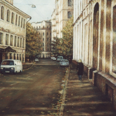 Painting for sale online - Malaia Bronnaia street   (Moscow Series)