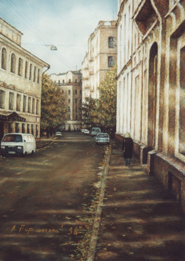 Painting for sale online - Malaia Bronnaia street   (Moscow Series)